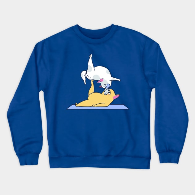 AcroYoga French Bulldog Crewneck Sweatshirt by huebucket